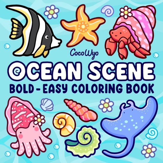 Coco Wyo - Ocean Scene - Kleurboek - Volwassenen en Kinderen - TikTok Trend