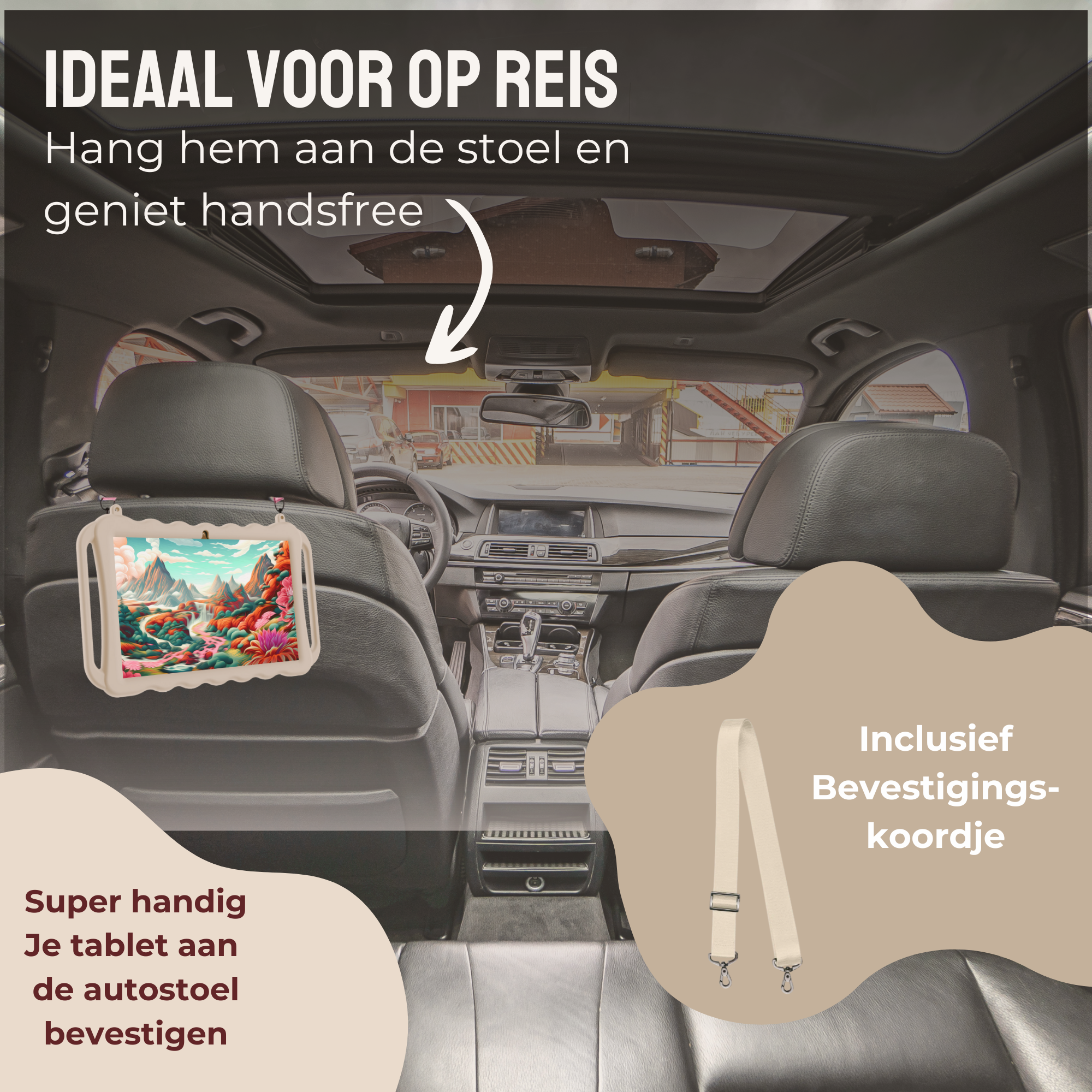 NilaFee® Educatieve Kindertablet - Tablet kinderen - 128 GB - Octocore - Complete Set Play Store - Simkaart - Ook voor volwassenen - Ophangkoord Auto - Pen - Kids Tablet - Oudercontrole - Kindertablet vanaf 3 jaar - Zand