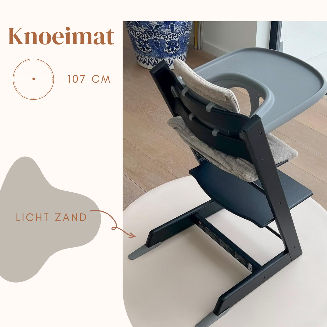 NilaFee - Knoeimat - Vloerbeschermer - Kinderstoel - 107 cm - PVC - Verschillende kleuren - Licht zand