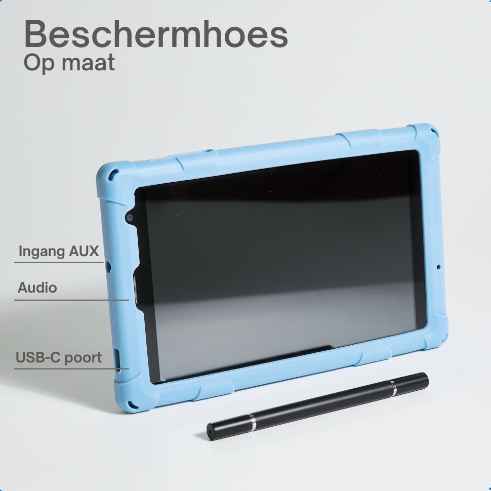 NilaFee® Educatieve Kindertablet - Tablet kinderen - 128 GB - Octocore - Complete Set Play Store - Simkaart - Ook voor volwassenen - Ophangkoord Auto - Pen - Kids Tablet - Oudercontrole - Kindertablet vanaf 3 jaar - Blauw
