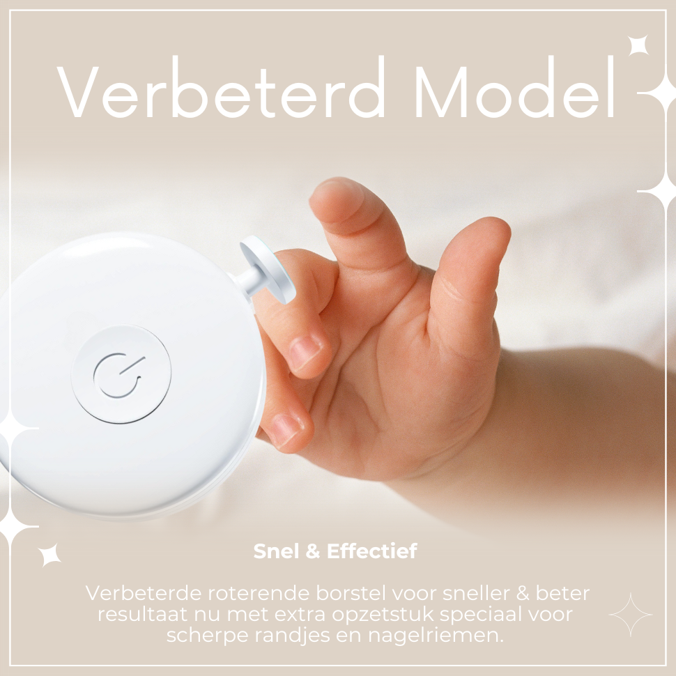 NilaFee® Elektrische Babynagelvijl - Veilig & Geruisloos met 7 Opzetstukken voor Baby's, Peuters en Puppies - Inclusief Batterij
