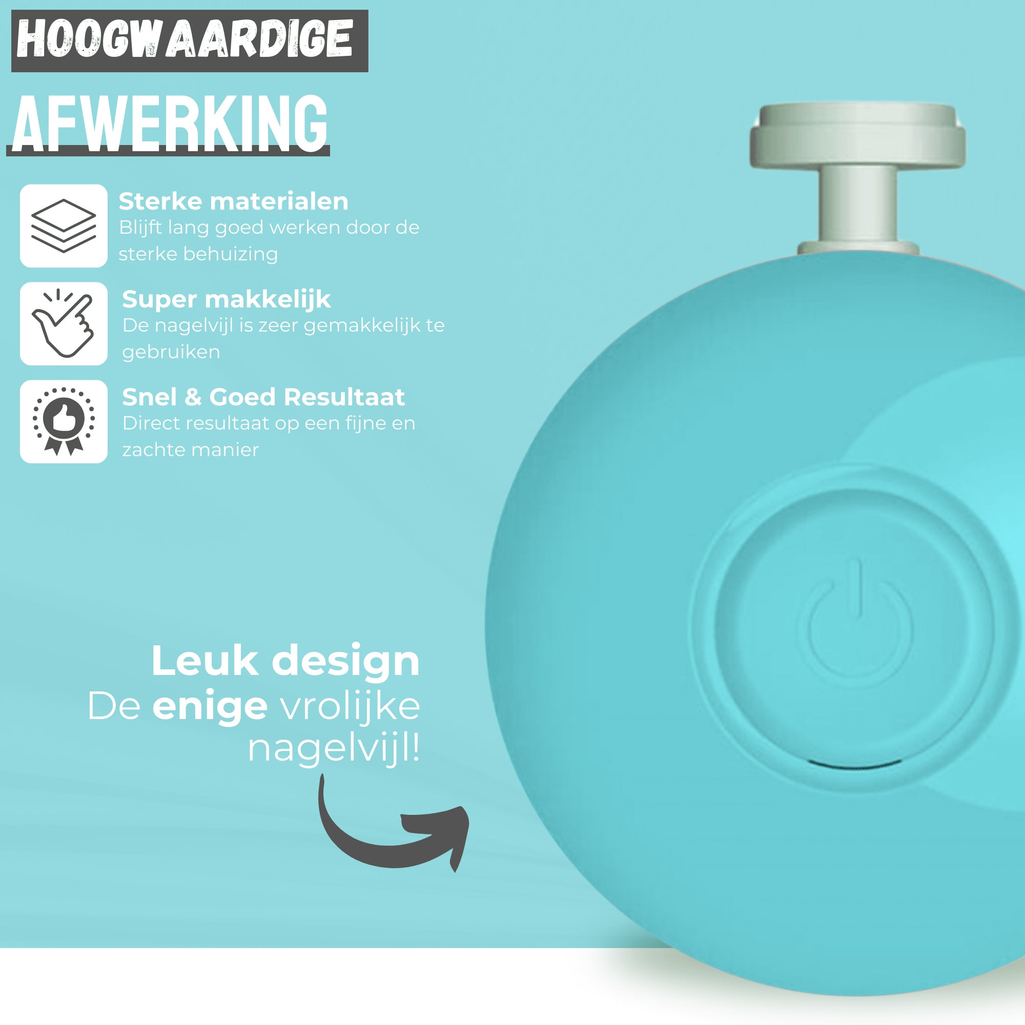 NilaFee® Elektrische Babynagelvijl - Veilig & Geruisloos met 7 Opzetstukken voor Baby's, Peuters en Puppies - Inclusief Batterij