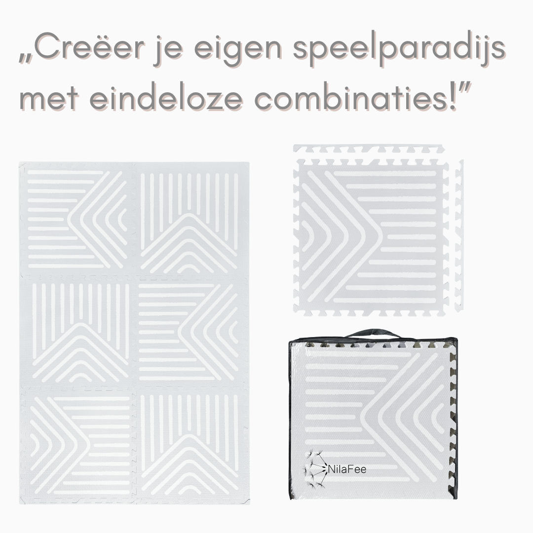 NilaFee™ - Speelmat - Foam - Geometry Gray